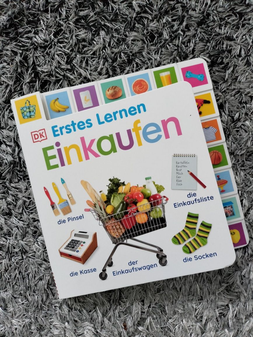 Książka dla dziecka do nauki niemieckiego ,,Erstes Lernen Einkaufen"