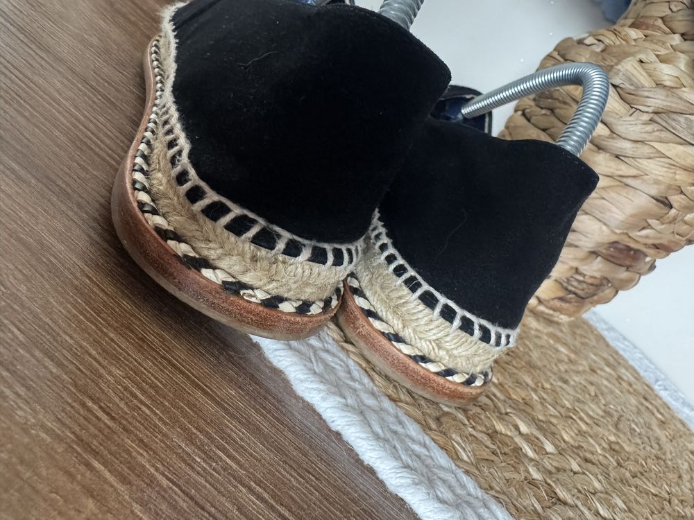 Damskie skorzane espadryle Paloma Barcélo 39 zamsz skóra naturalna