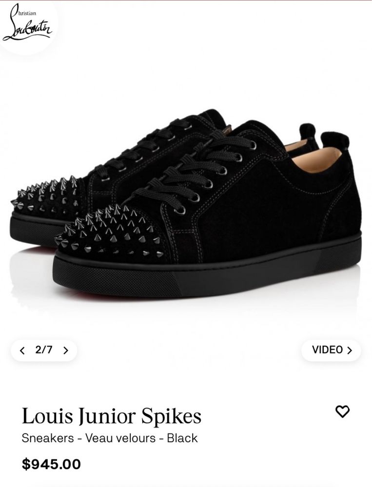 Кросівки кеди снікерси christian louboutin