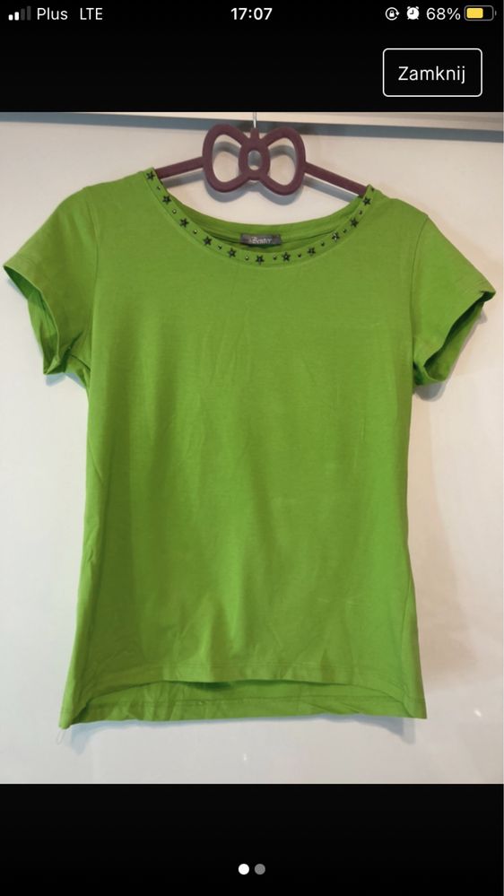T-shirt z Benter o żywo zielonym kolorze