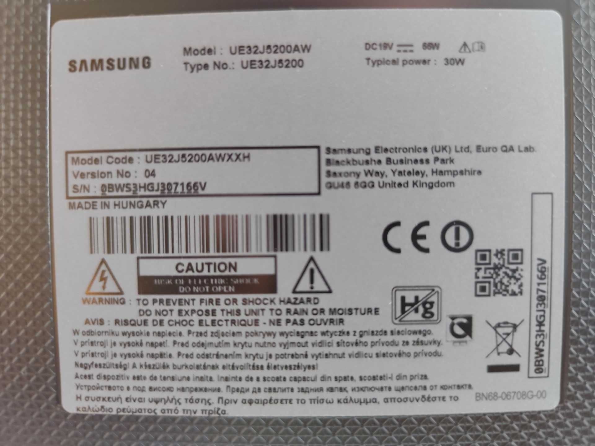 Telewizor 32" Samsung UE32J5200 LED FullHD Smart 2xHDMI WiFi USB pilot