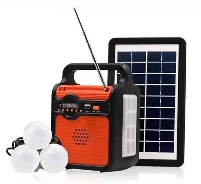 Фонарь станция повербанк с солнечной панел лам радио Edenberg EB-91504