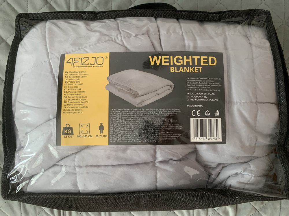Ковдра важка (обтяжена) 4FIZJO 6.8 кг 150 x 200 см Grey