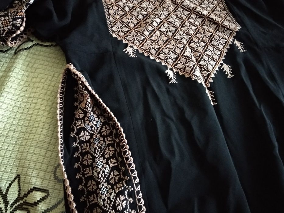 Orientalna sukienka arabska brązowo-czarna