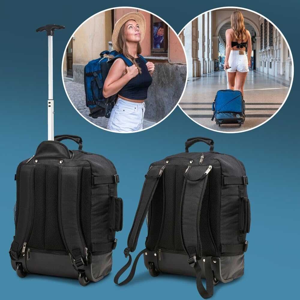 Plecak na kółkach do podróży 30l - Cabin Max Greenwich