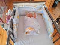 Łóżeczko niemowlęce wraz z wyposażeniem