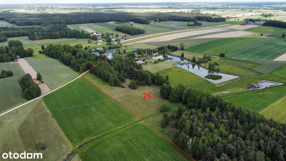Kłoczew działka siedliskowa 3,25ha MPZP rolna przy drodze asfaltowej