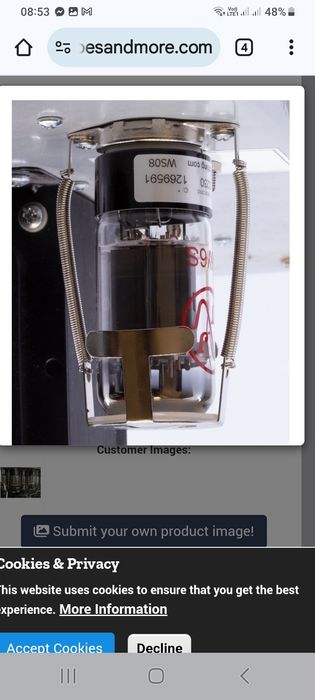 Фіксатор пружинний для радіоламп EL34 / 6CA7 / 6L6