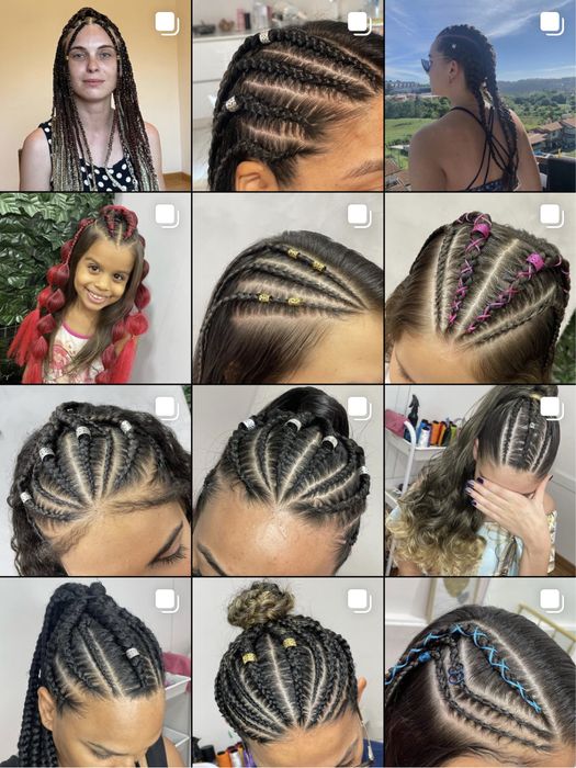 Cabelos / tranças / Penteados