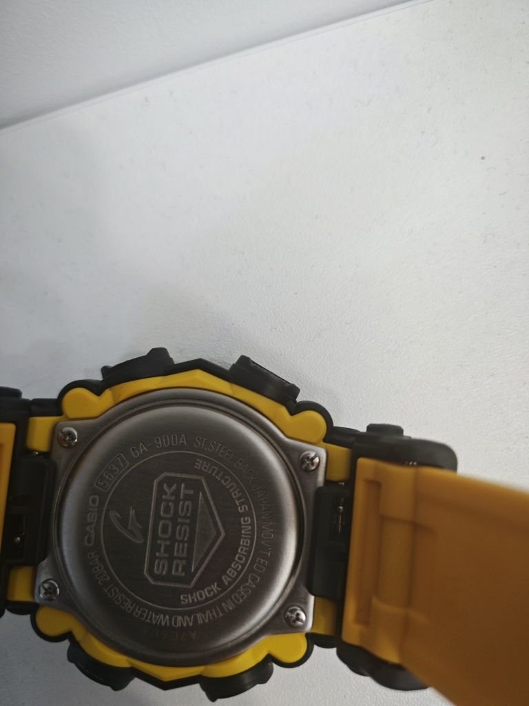 Casio G-SHOCK GA-900A - męski zegarek czarno-żółty stan idealny