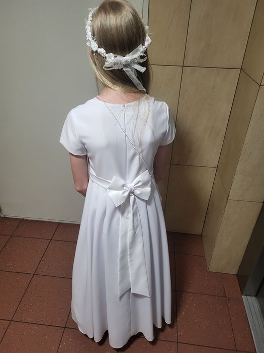 Sukienka Do Komunii  komplet Wianek Torebka Spinki Buty