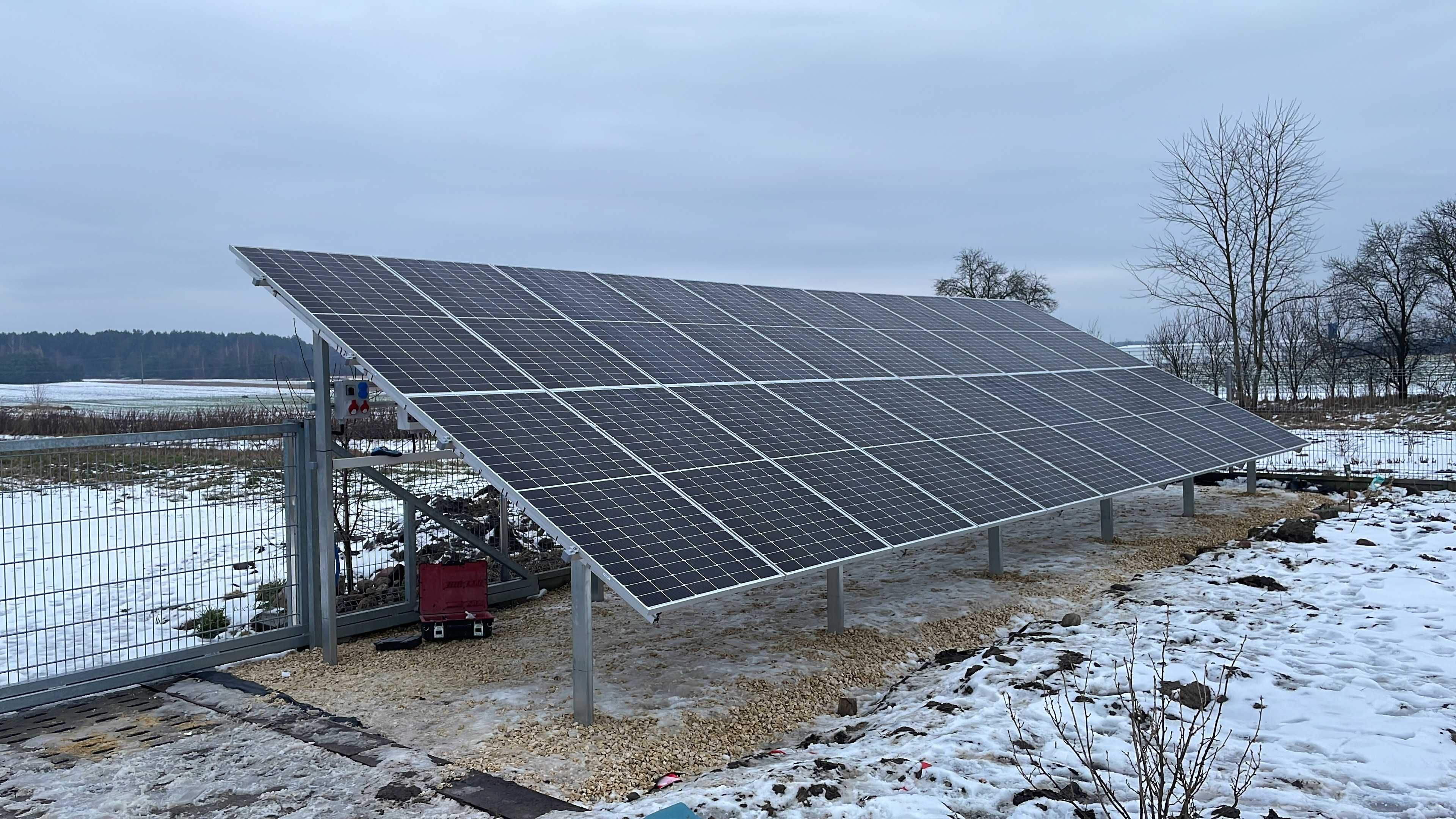 Fotowoltaika 10kWp + Magazyn energii 15kWh wraz z montażem na gruncie