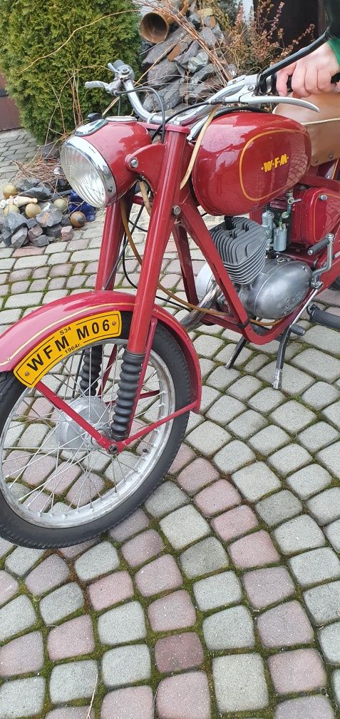 Motocykl WFM M06 123 cm z 1964r. sprawny jeżdżący