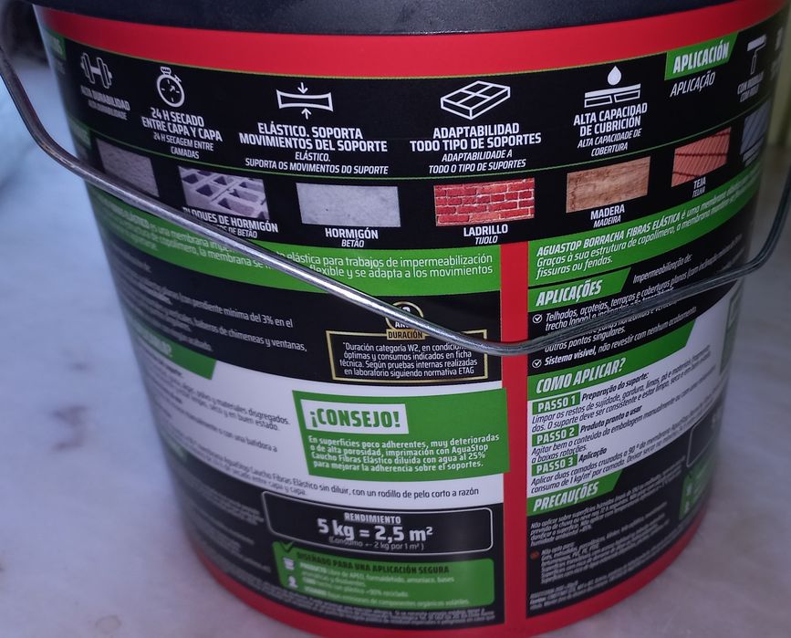 Impermeabilizante borracha liquida com fibras