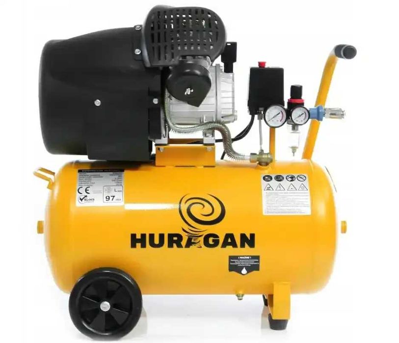 Компресор повітряний Huragan 50л 3.2кВт 10атм 360л/хв компрессор