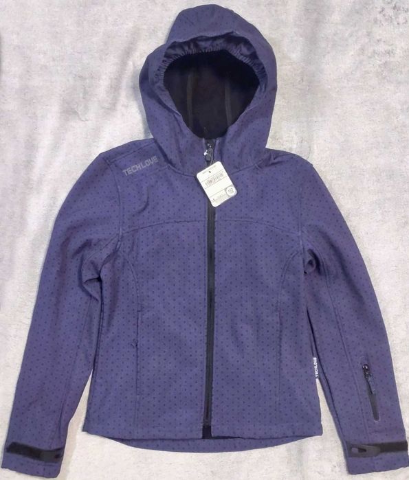 Nowa kurtka softshell z kapturem C&A TechLove EU 152 fioletowa