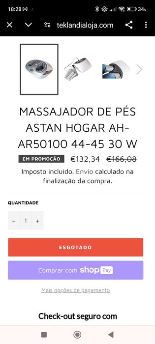 Massajador de pés relax/Troca