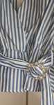 Blusa com cinto cristais Zara NOVA