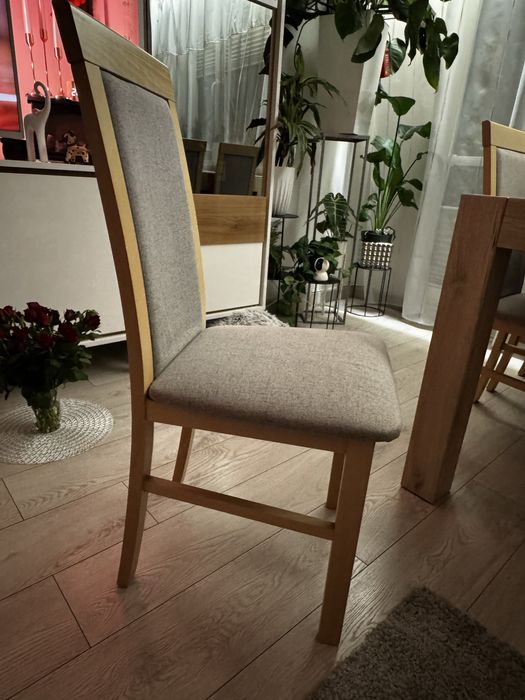 Krzesła 6 szt tapicerowane kolor szary