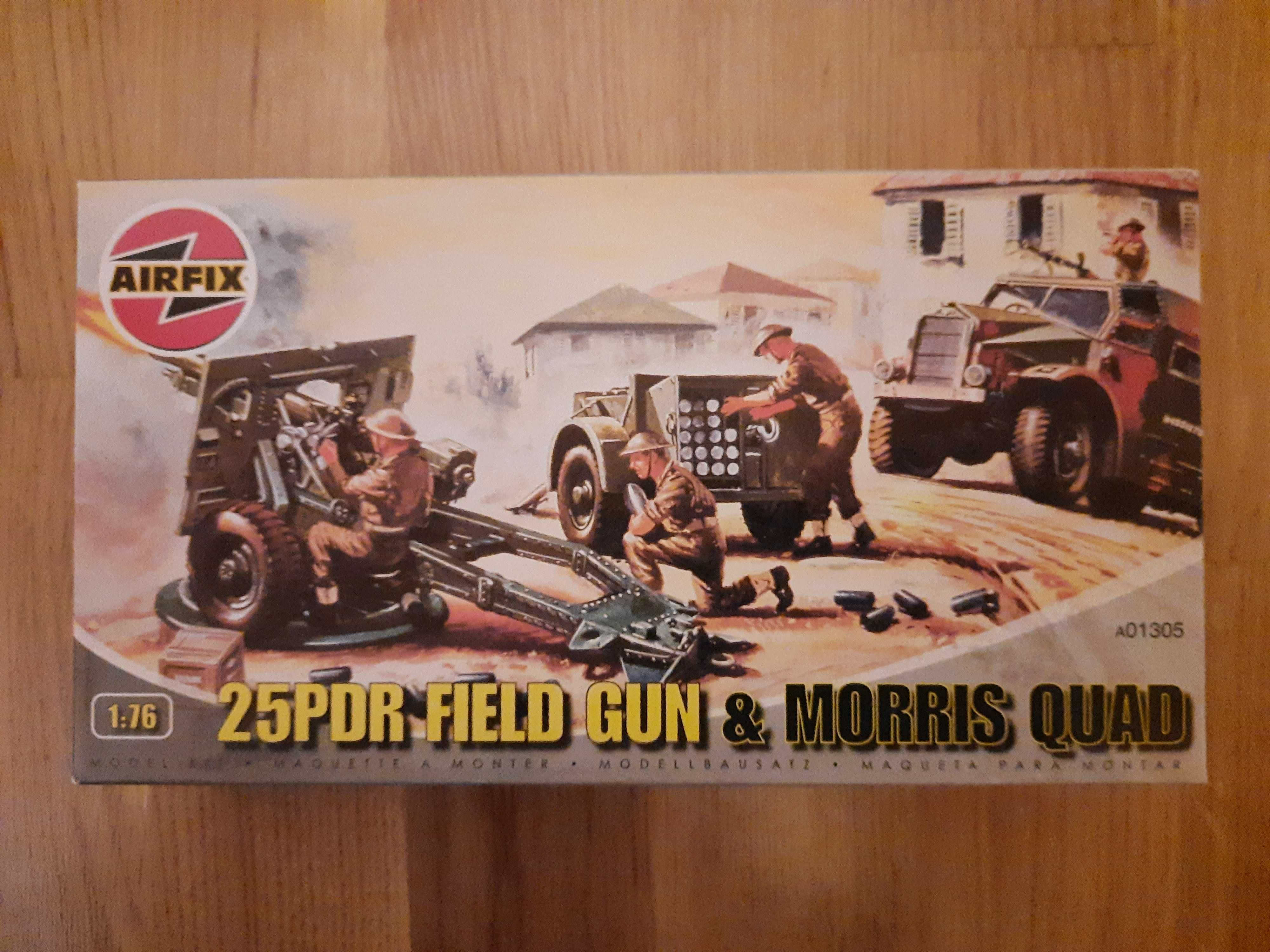 Model do sklejania Airfix 25PDR Field Gun&Morris Quad skala 1/76