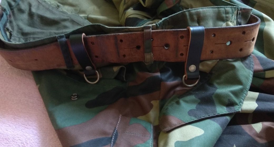 Spodnie bojówki z pasem wojskowe militarne moro XXXL USA