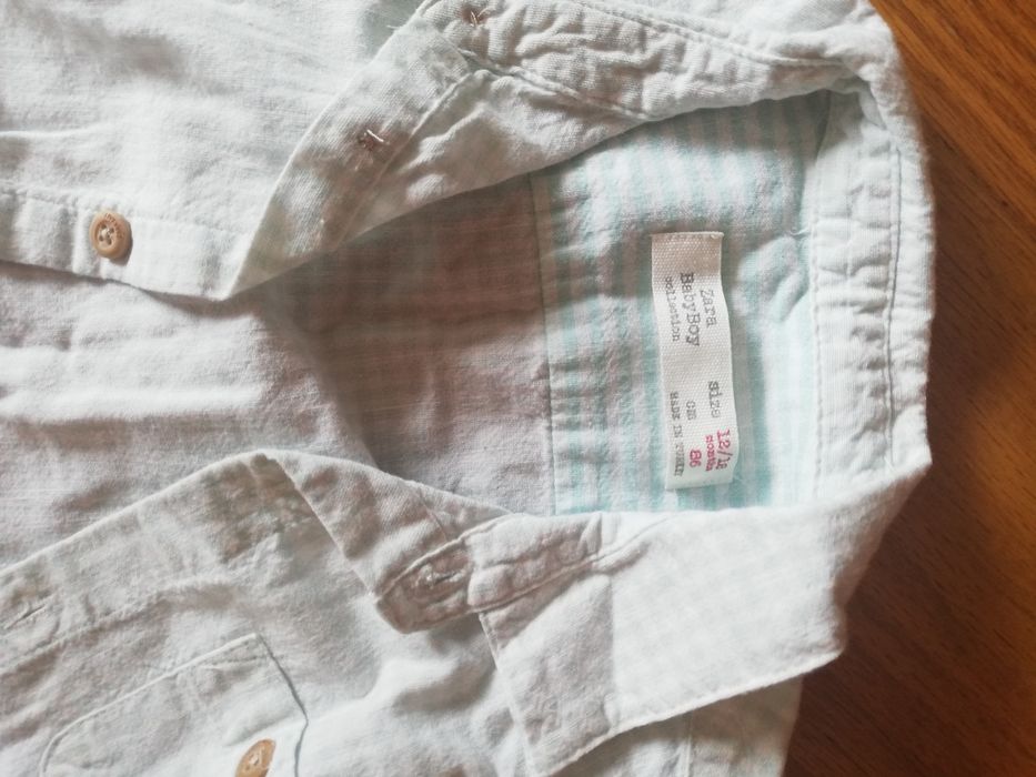 Camisa manga curta zara 12-18