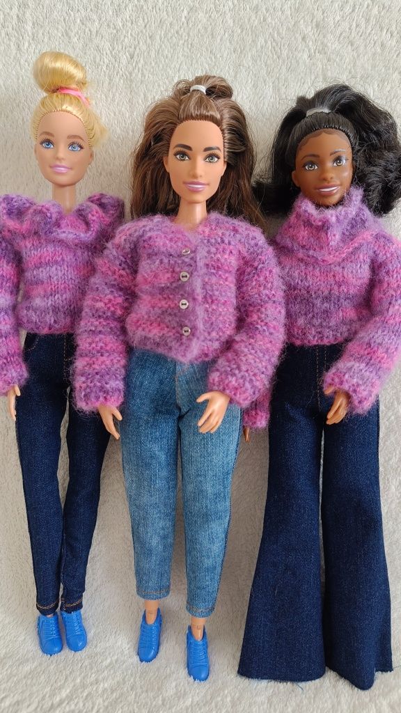 Sweter dla Barbie, ubranko dla Barbie, made to move