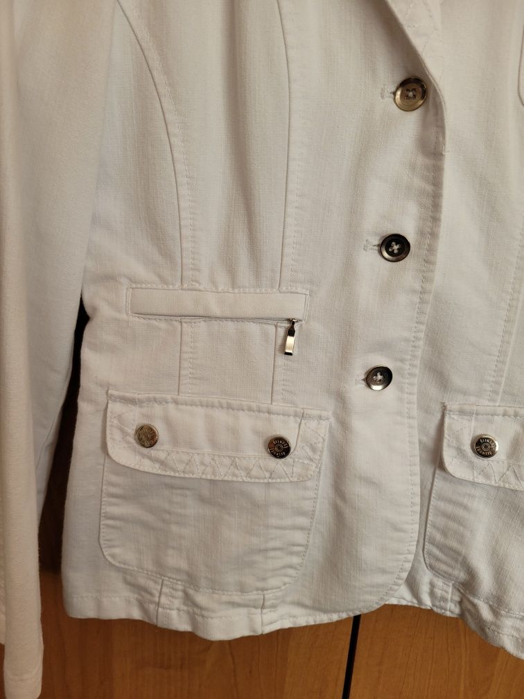 Marynarka biała jeans r.M