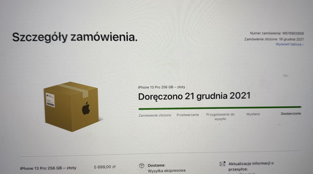 iPhone 13 PRO 256 Złoty 256 GB