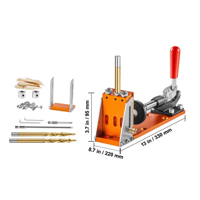 Profesjonalny przyrząd do wiercenia pod kątem z zaciskiem + AKCESORIA