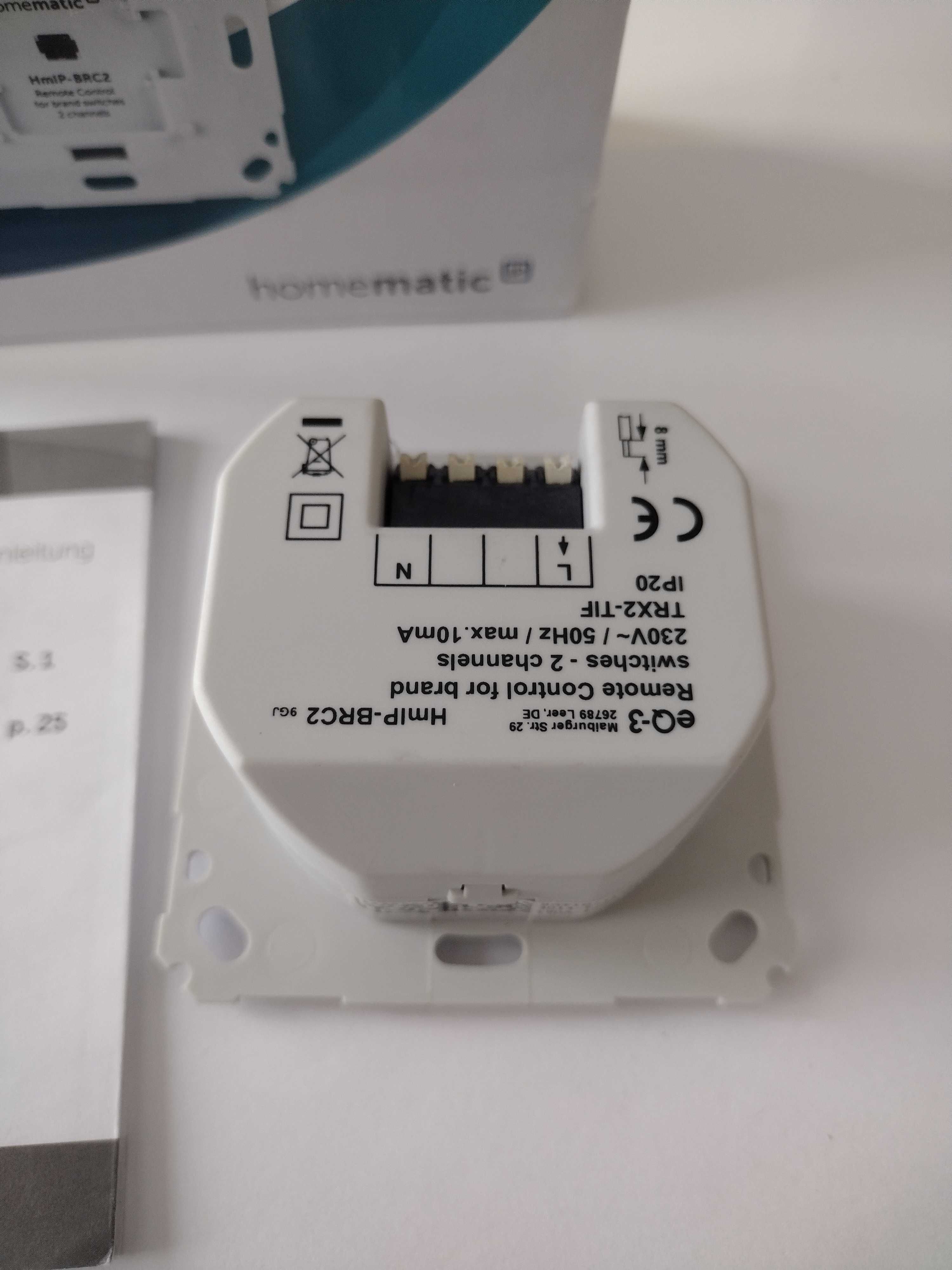 Homematic IP HmIP-BRC2 - Podtynkowy siłownik 2-stykowy
