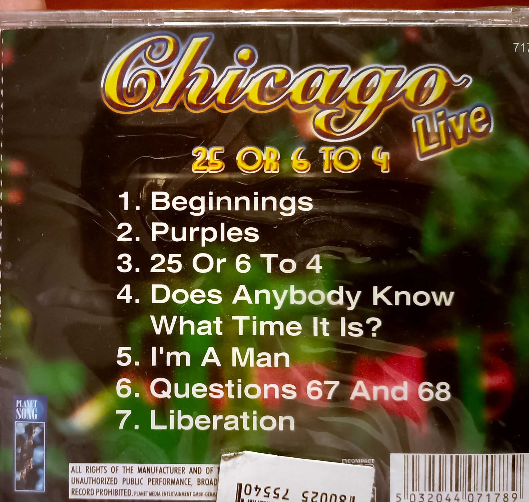 płyta cd chicago live 25 or 6 to 4 w folii