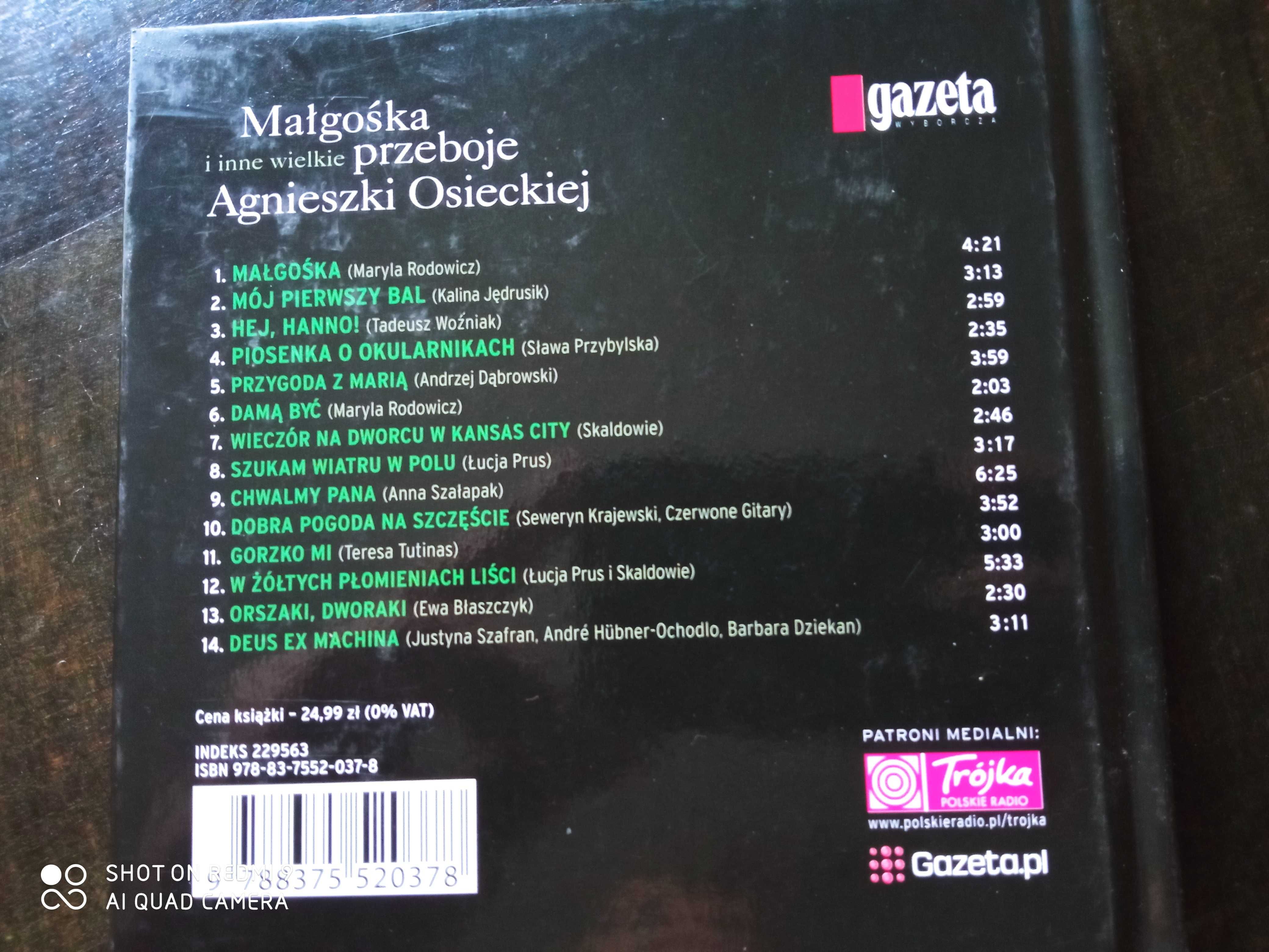 Płyta Cd Muzyka  Agnieszka Osiecka wraz z Książeczką w okładce