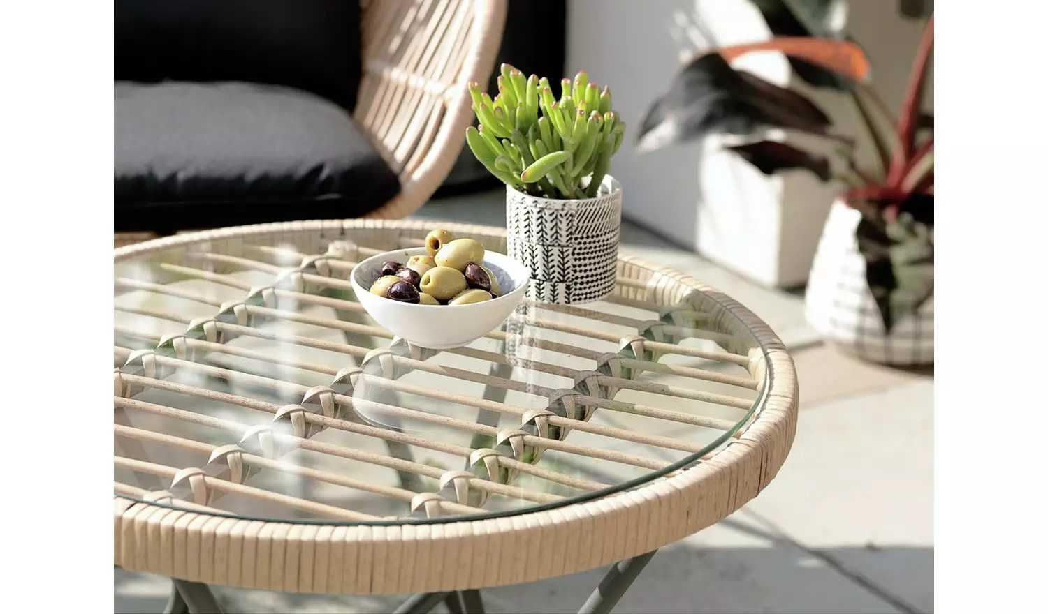 Meble Ogrodowe BAMBOO 2 Fotele plus Stolik Technorattan wysyłka gratis