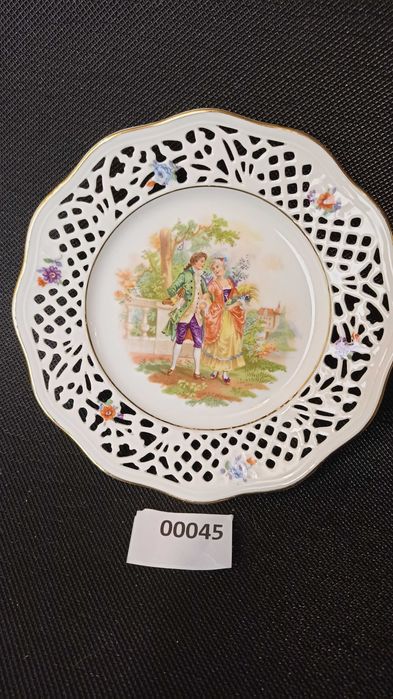 Talerz ażurowe porcelanowe Szhumann. Vintage.