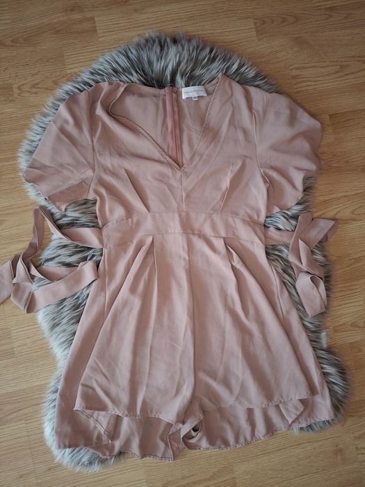 Zwiewny kombinezon wiązany S komunia chrzest roczek święta