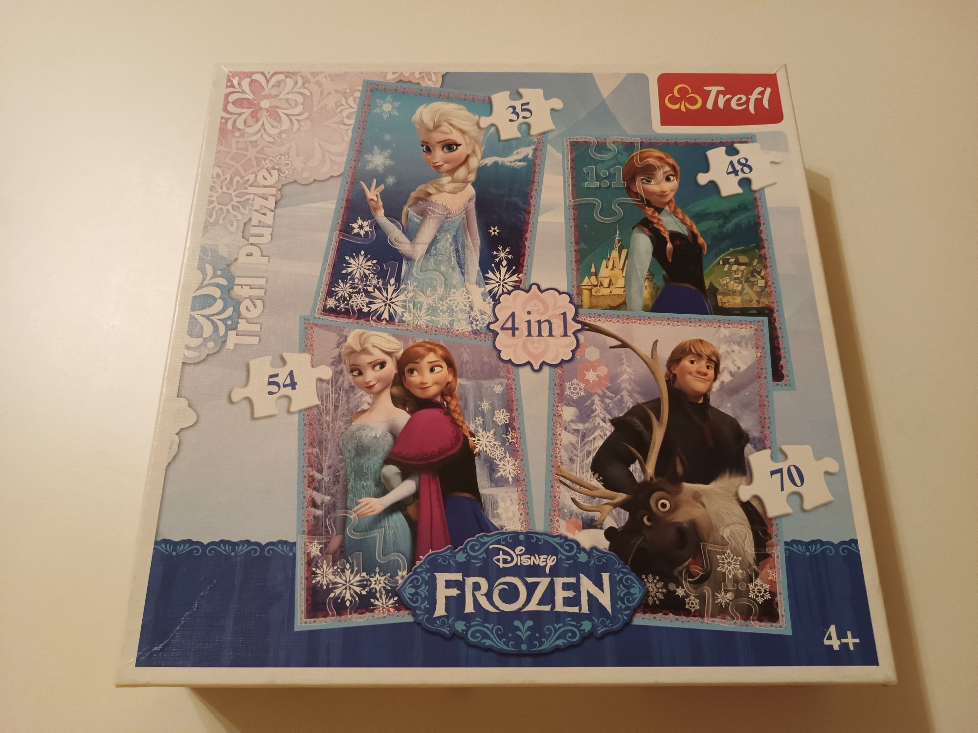 Puzzle Frozen Kraina Lodu kompletne 4w1