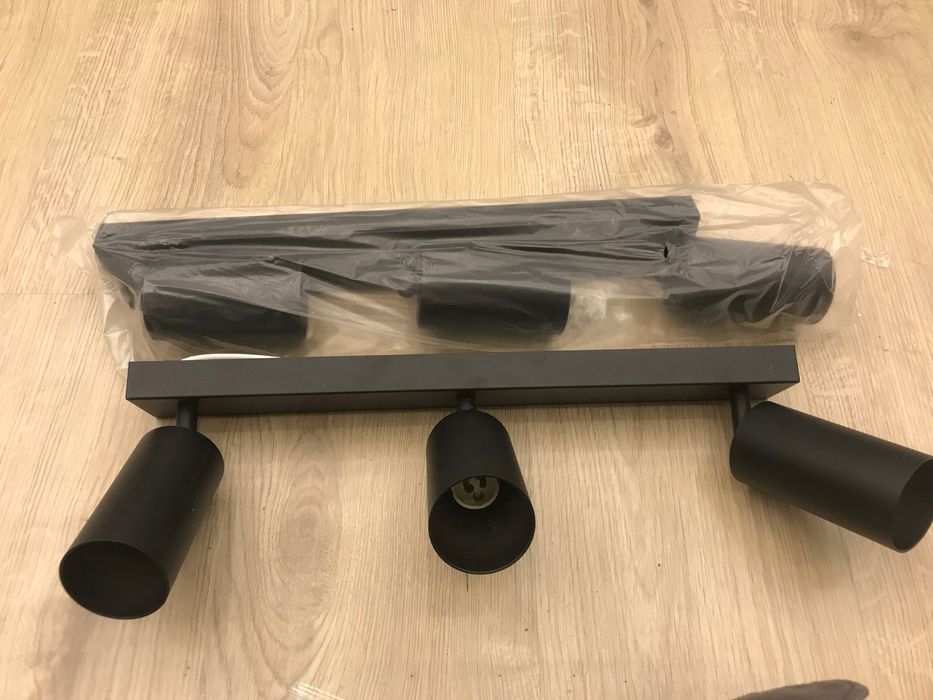 Lampy sufitowe czarne 4szt.