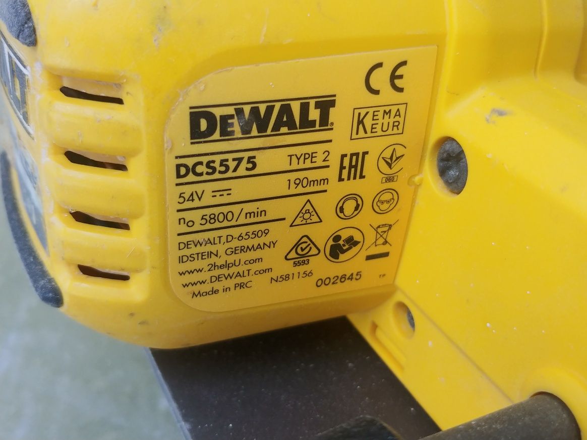 Pilarka tarczowa 54V FlexVolt DEWALT DCS575N