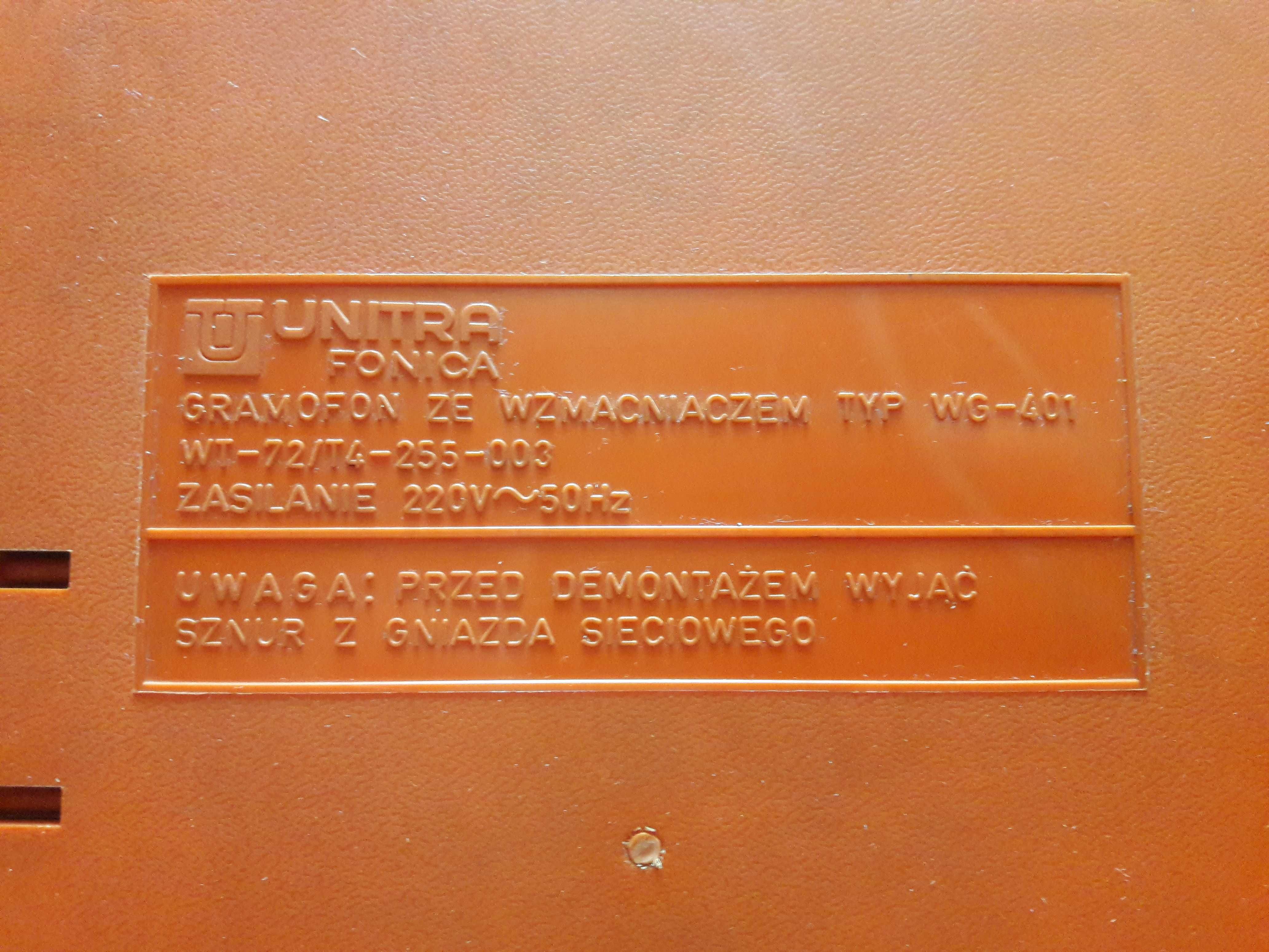 Gramofon Unitra Fonica WG-401