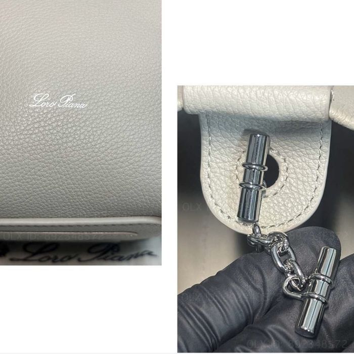 Сумка Loro Piana Micro Bale Bag Лоро Пиано микро байл мини сумка серая