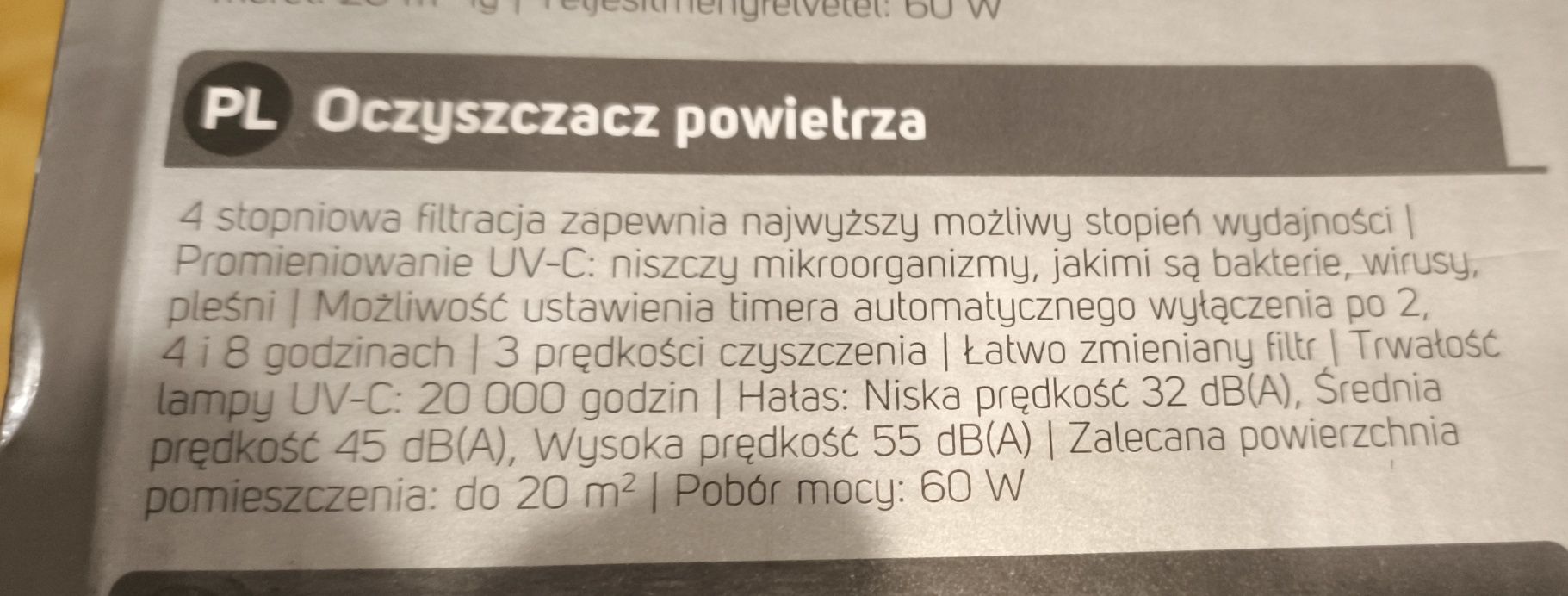 SENCOR SHA6400WH Oczyszczacz powietrza