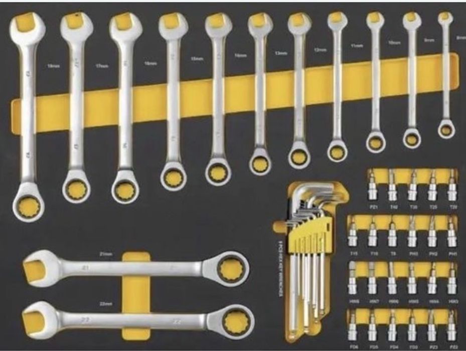Тележка с инструментом / инструментальный шкаф MAX 156 эл. - 7 ящиков