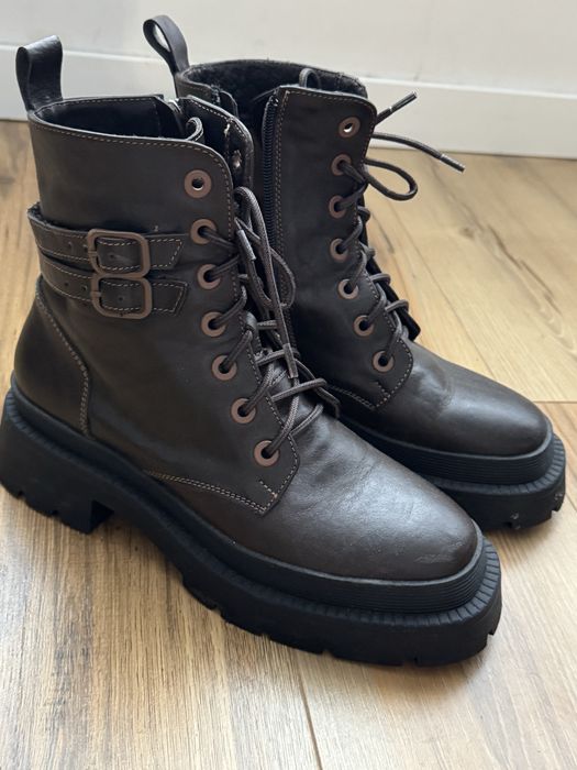 Чоботи демісезоні, шоколадного кольору