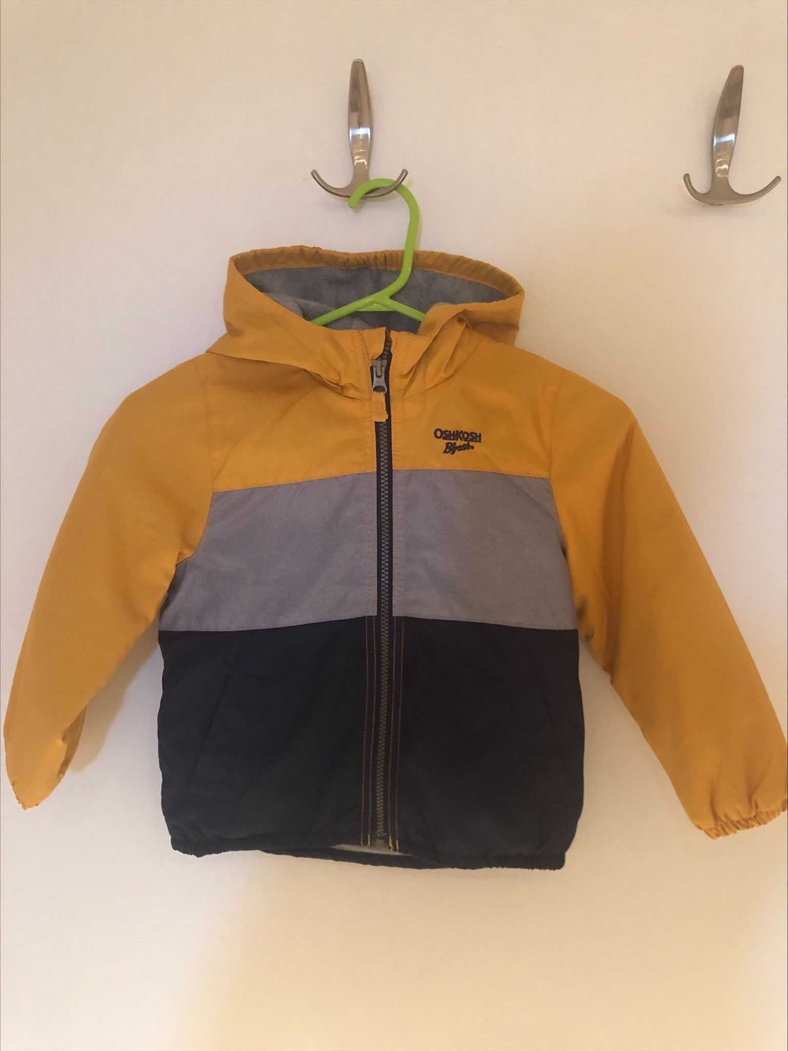 Куртка на флисі 4Т OshKosh Colorblock Yellow, Navy, Gray