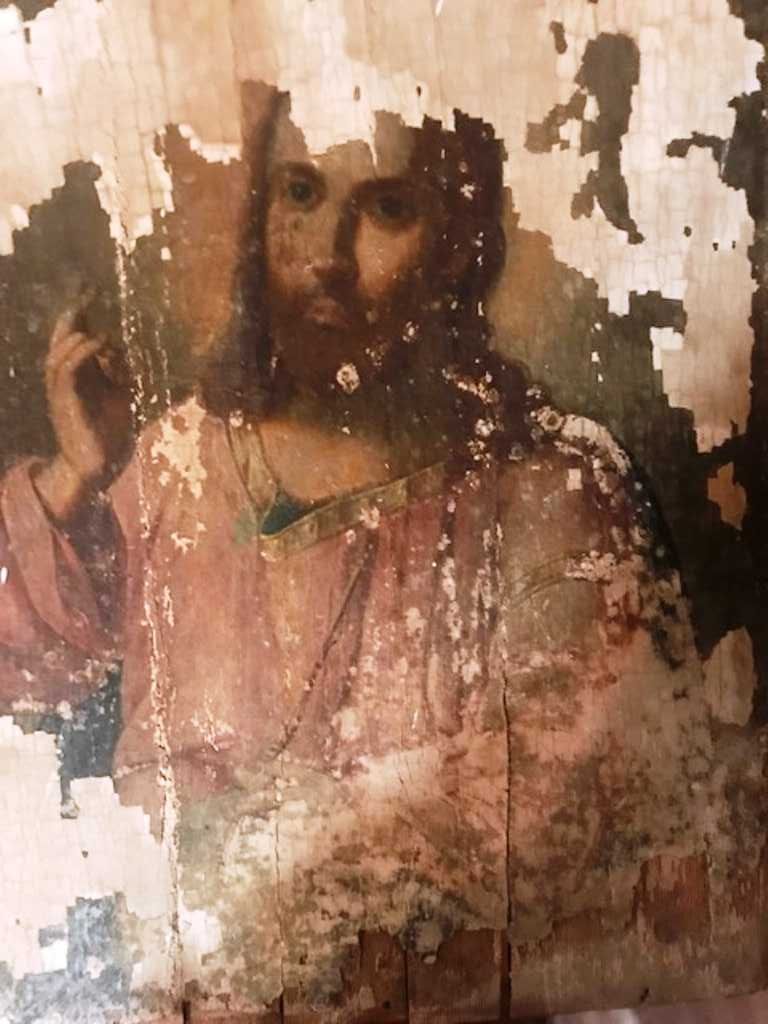 Стариная икона   Спасітеля врятована під час пожежів селі Талалаевка