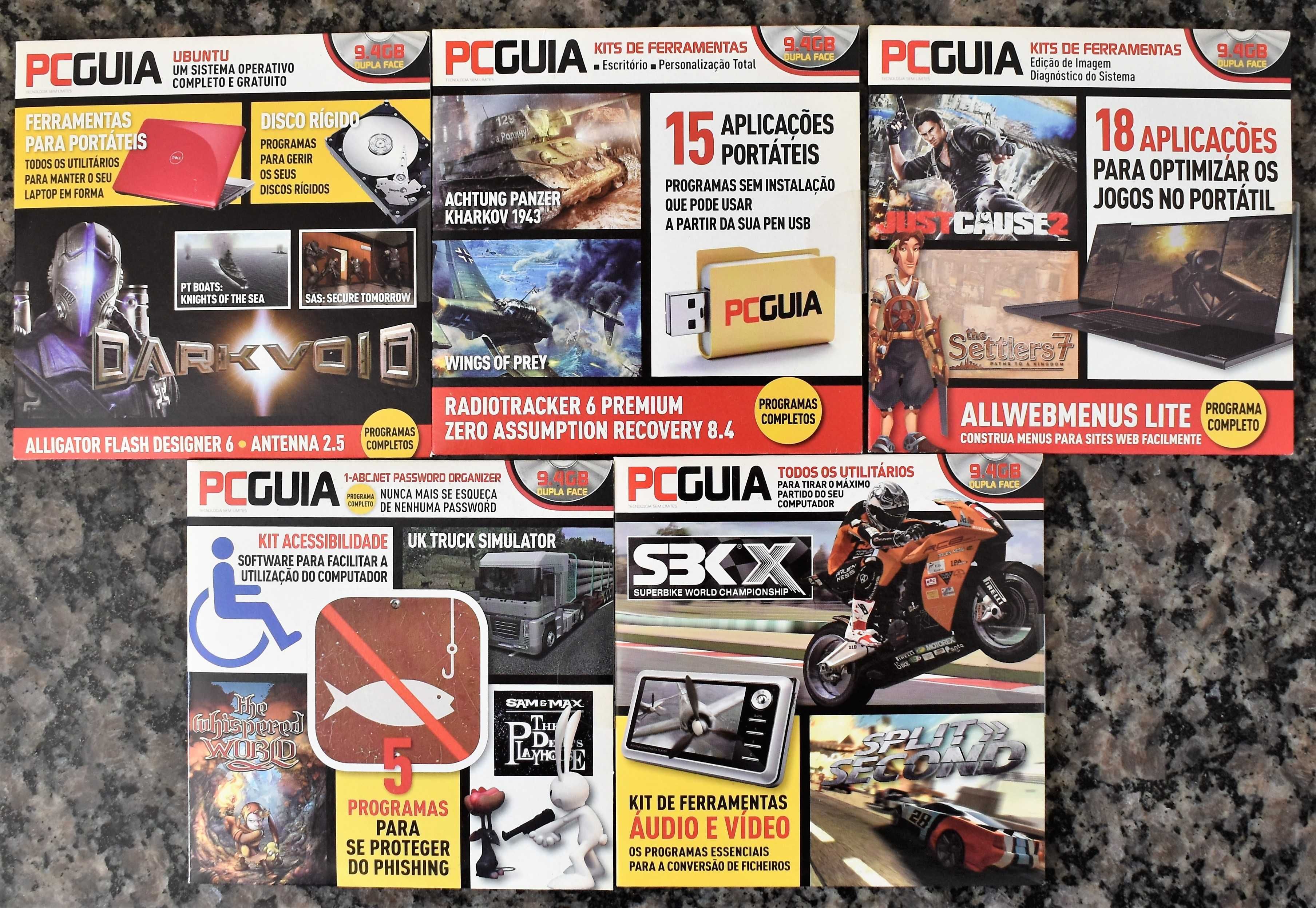 PC Guia: CDs/DVDs c/ Programas/Utilitários/Jogos/Demos