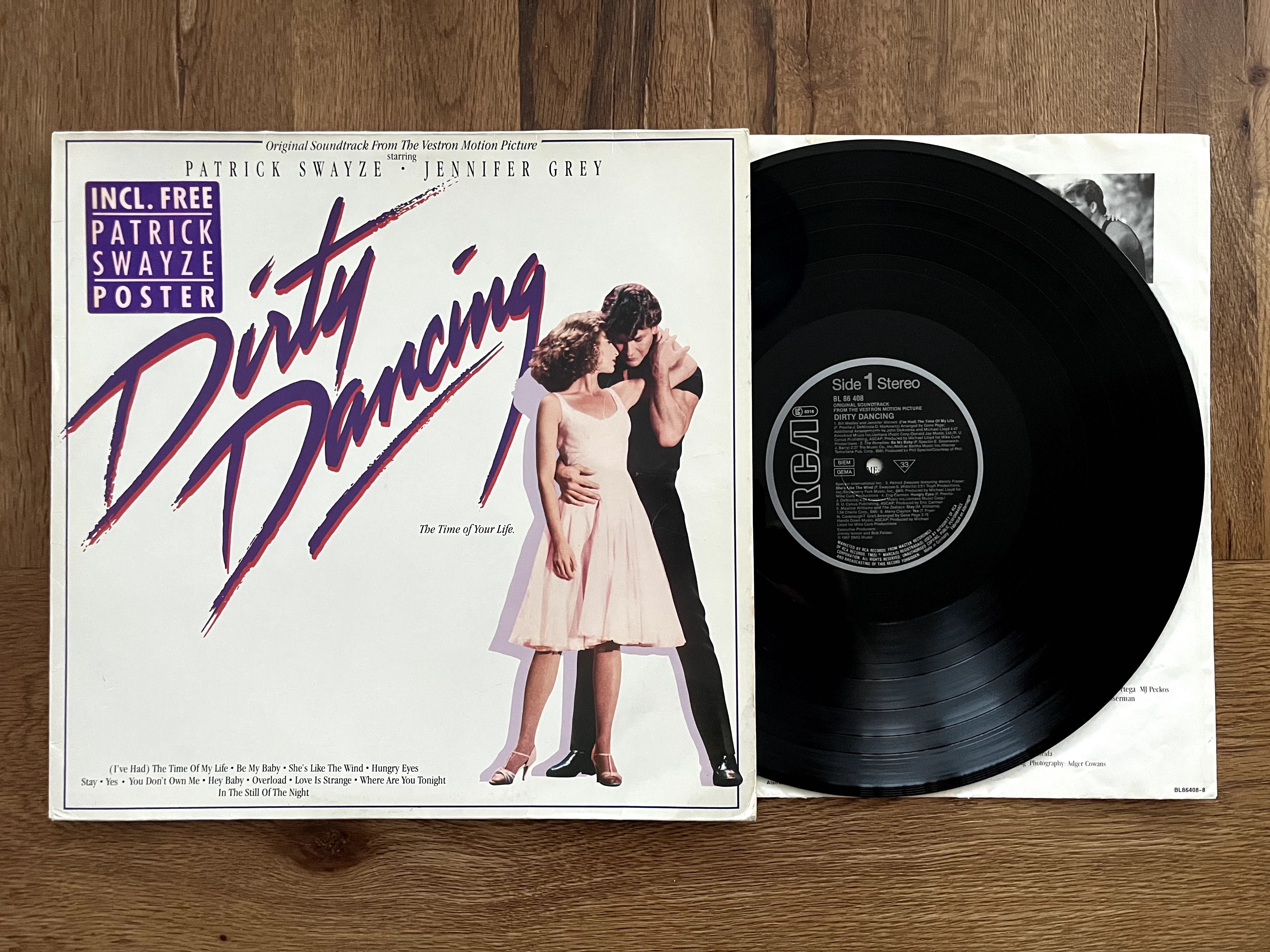 Dirty Dancing vinyl winyl Patrick Swayze Grey Rock & Roll Pop 1987 r.