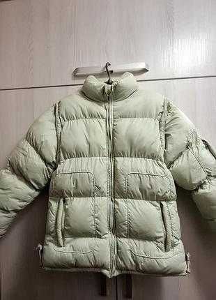 Зимова куртка 3-в-1 (світло-зелена, тепла)!