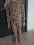 Zara kropki gwiazdki brązowe zestaw dresowy komplet